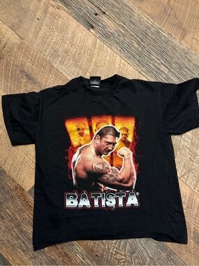 2007 WWE Batista Graphic Wrestling Tee Size M